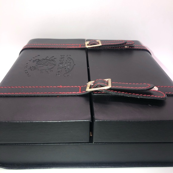 Flor De Tabascos Partagas Travel Humidor Leather And Cedar 9” X 9” - Picture 5 of 10